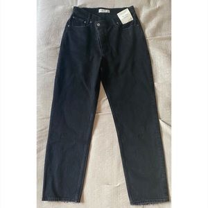 Abercrombie Black High Rise Dad Jeans
